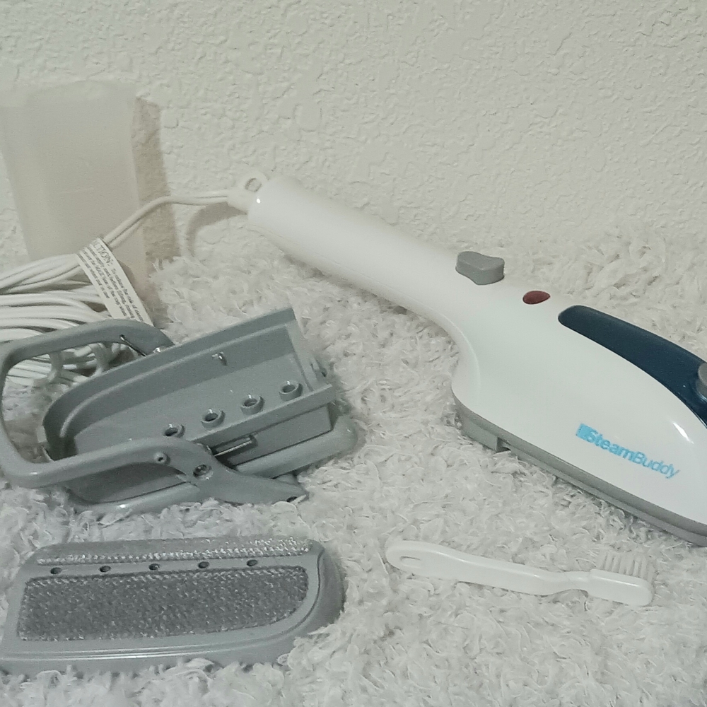 STEAMBUDDY MULTI-USE HANDHELD CLOTHES GARMENT STEAMER WITH CREASER